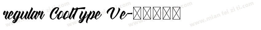 regular CoolType Ve字体转换